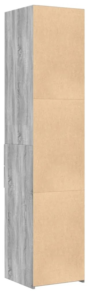 Armário alto 40x42,5x185 cm derivados de madeira cinza sonoma