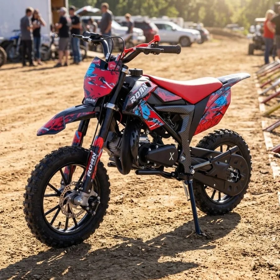 MINI MOTO PARA CRIANÇAS MiniCross Roan 709 gasolina 49cc 4.5CV Vermelha
