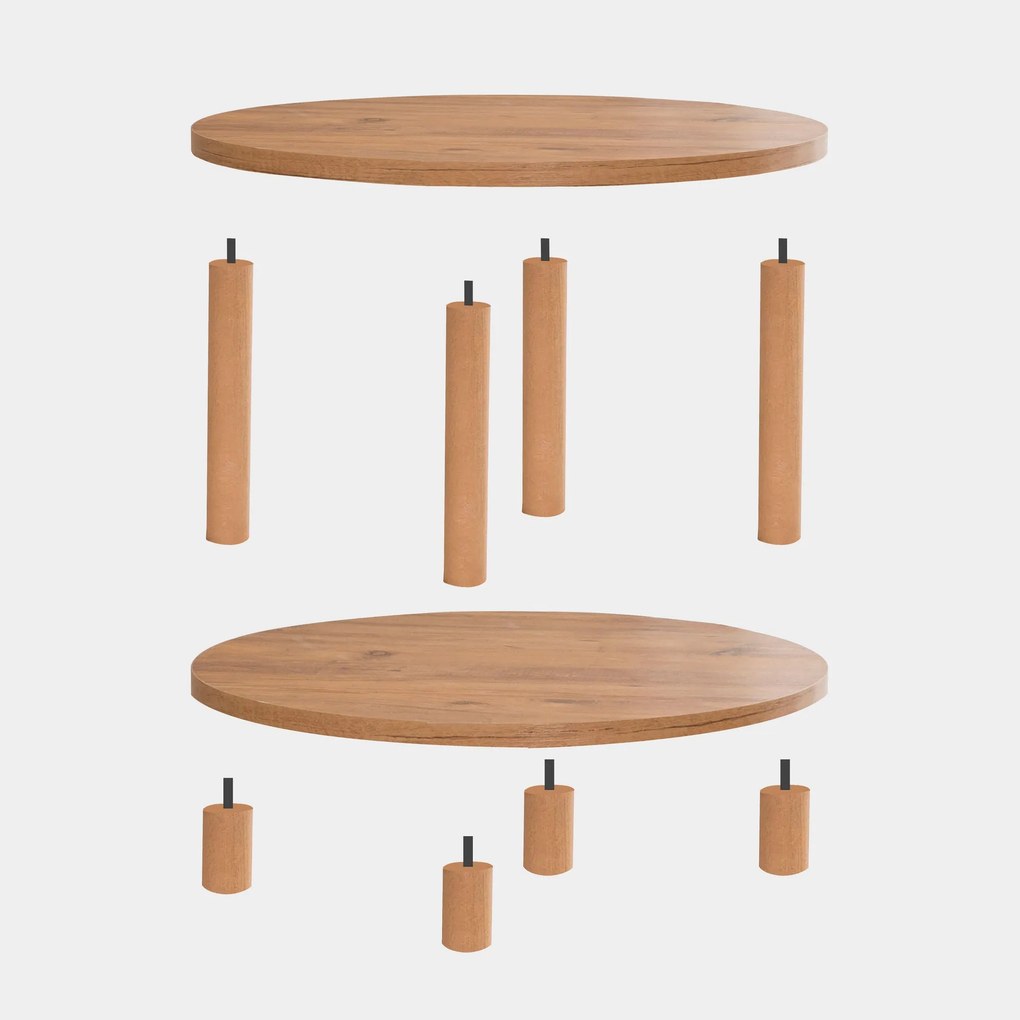 Mesa de Centro Roby – Pinho Atlântico – Diâmetro 70 cm