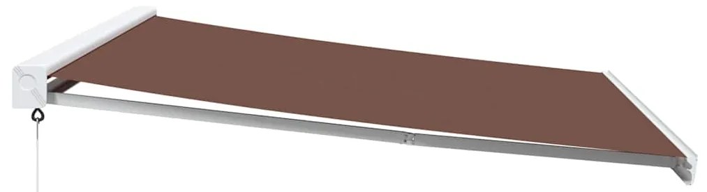 Toldo retrátil manual 400x300 cm castanho