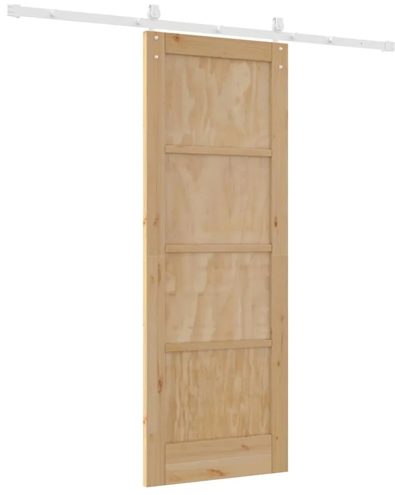 Porta Deslizante vidaXL com Conjunto de Hardware 73.5x198.5 cm Madeira