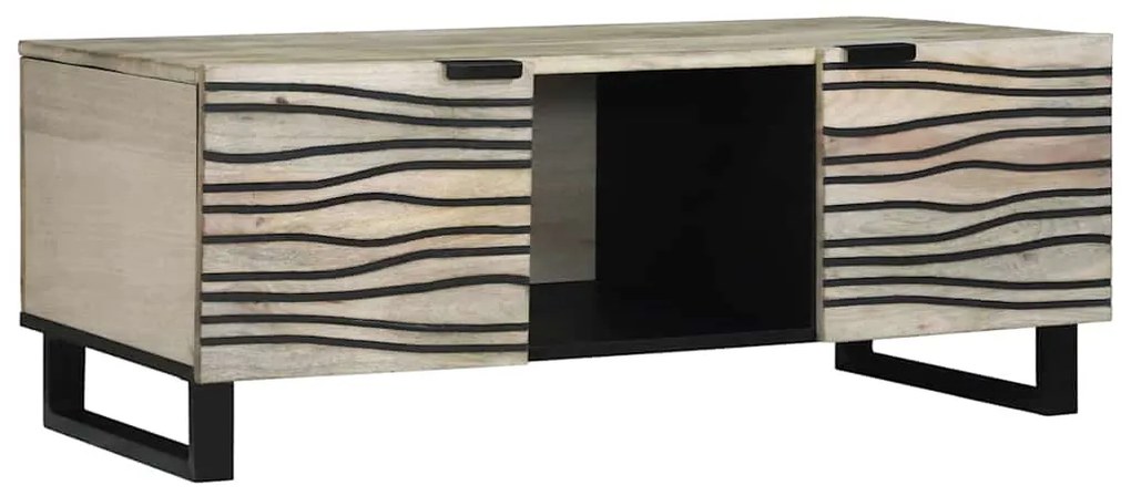 vidaXL Mesa de centro Branco, Preto 100 x 54 x 40 cm