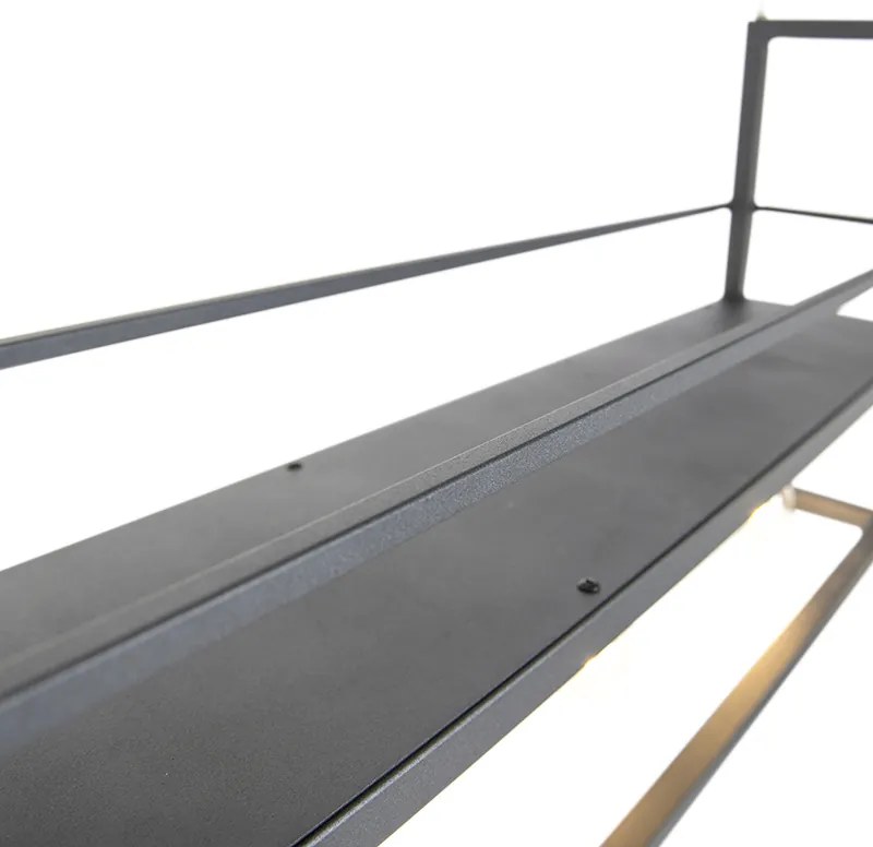LED Candeeiro de suspensão inteligente preto com Wi-Fi A60 - Cage Rack Moderno