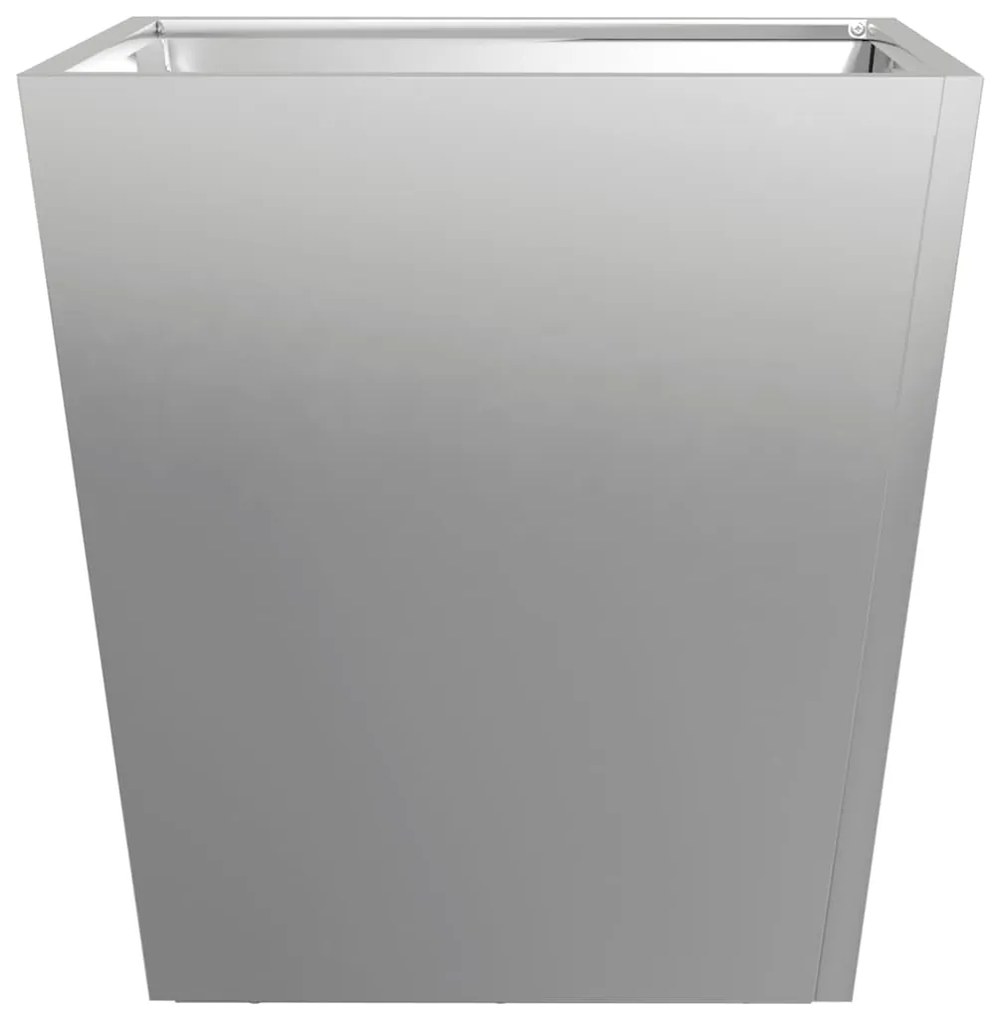 Vaso/floreira de jardim 40x40x40 cm aço galvanizado