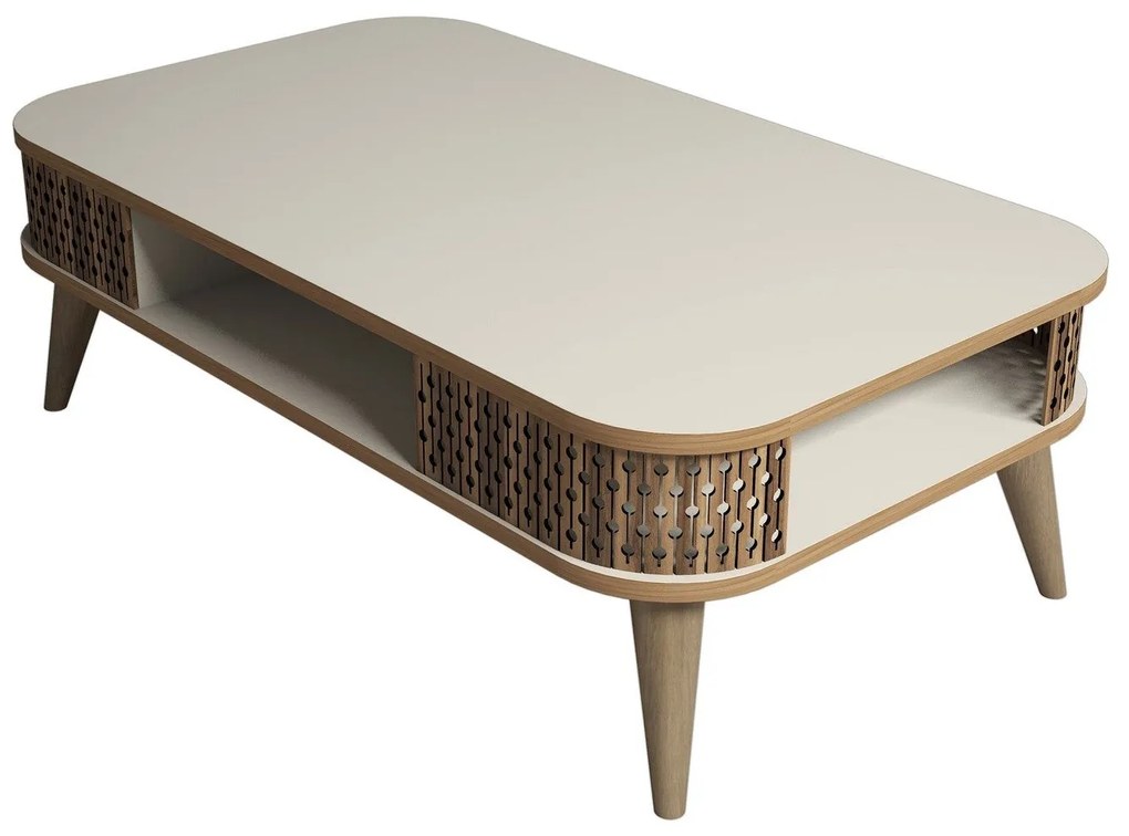 Mesa de Centro Eylül – Creme – 105x34,6x60 cm