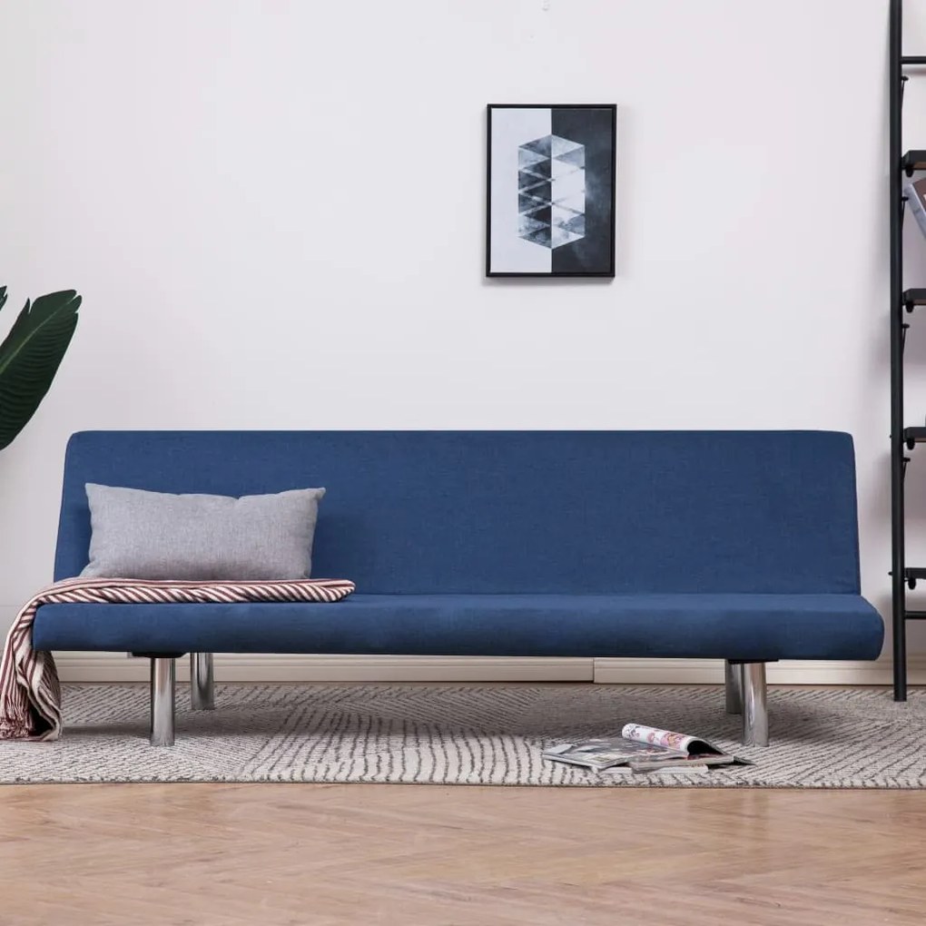 282196 vidaXL Sofá-cama poliéster azul