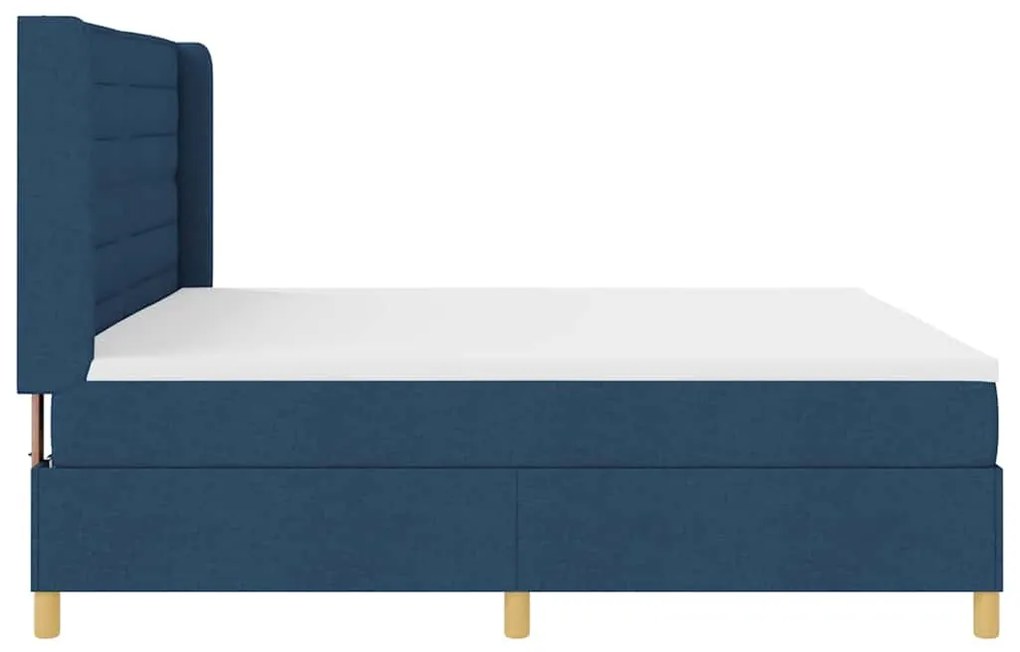 Cama Box com Colchão Azul 200x200 cm
