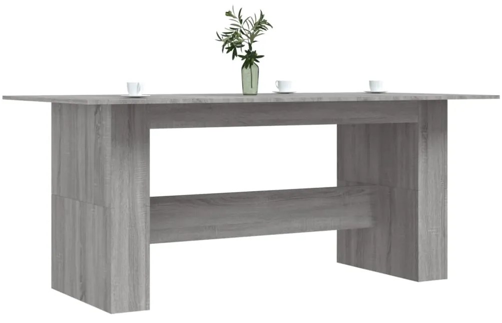 Mesa de Jantar Aqua - Cor Cinzento Sonoma - 180x90x76 cm - Design Mini