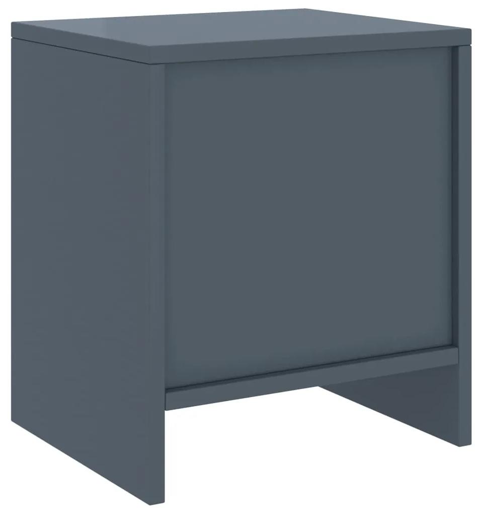 Mesas de cabeceira 2 pcs 35x30x40cm pinho maciço cinzento-claro