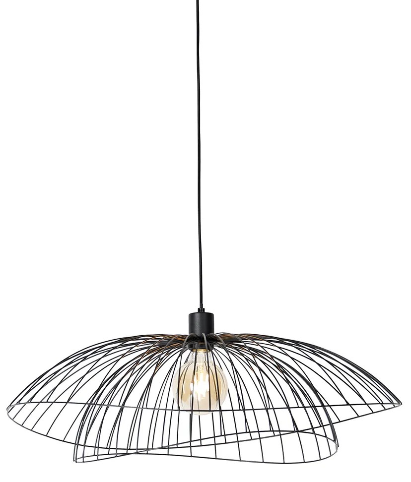 Candeeiro de suspensão inteligente preto 66 cm com Wifi G95 - Pua