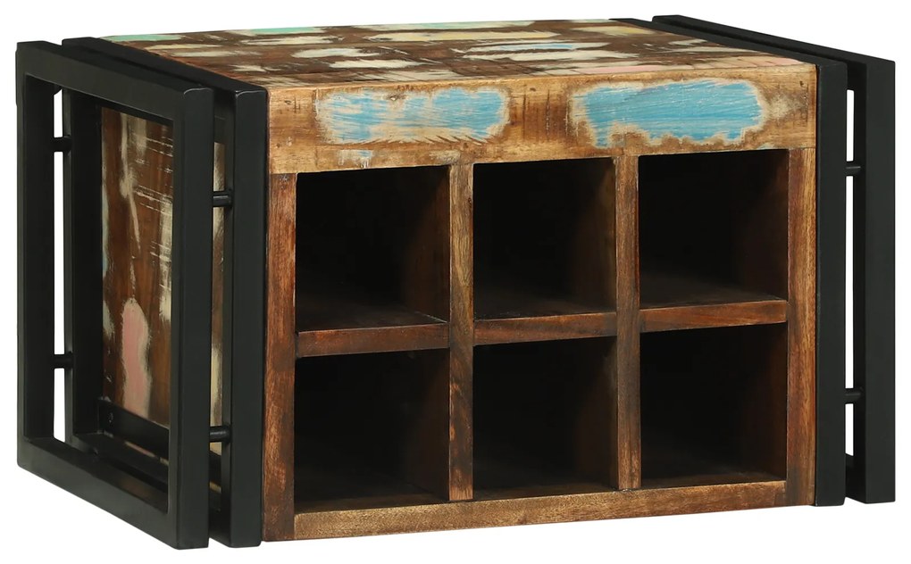 vidaXL Aparador de Vinhos 46x35x27,5 cm Madeira Sólida Recuperada