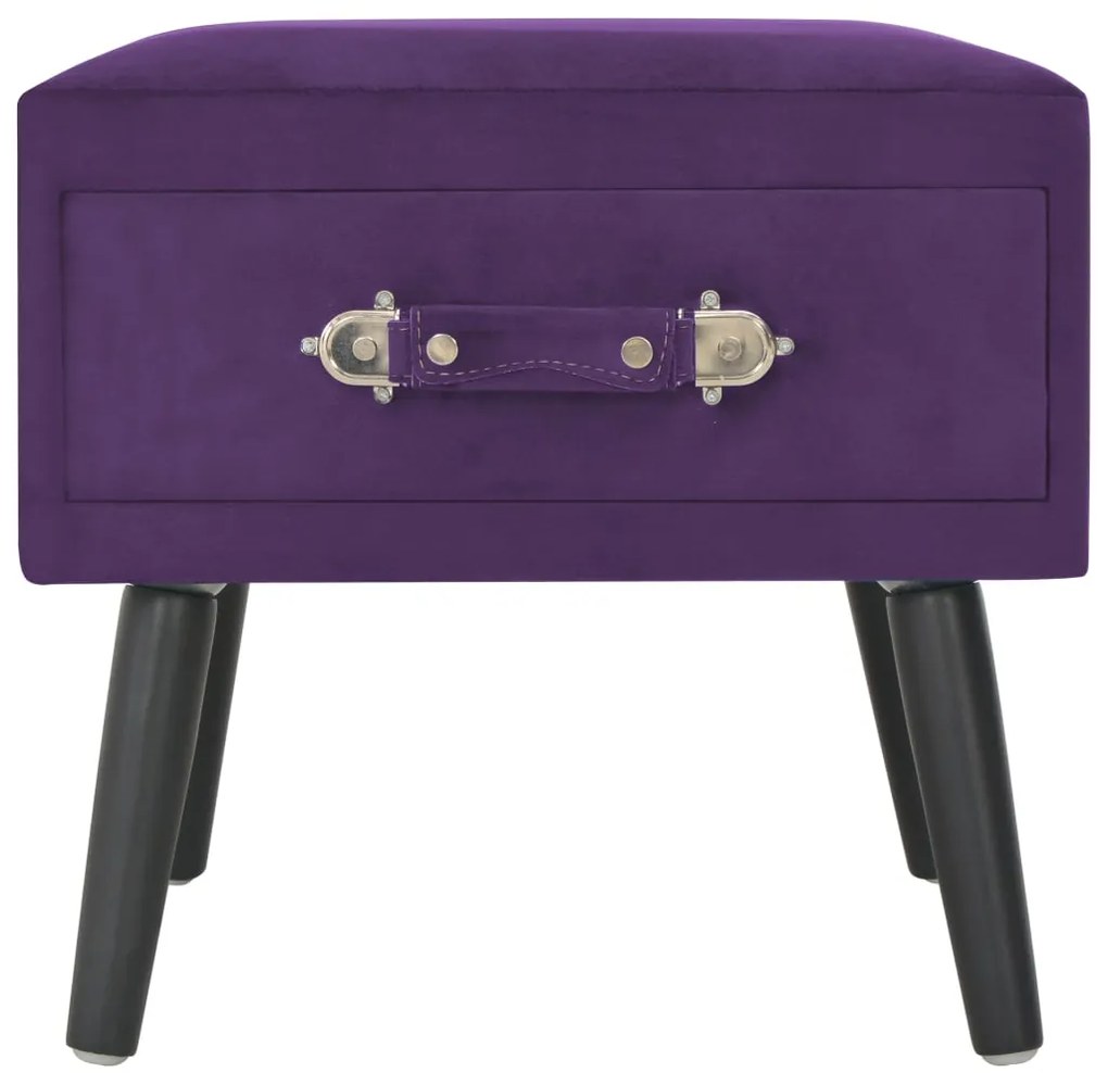 Mesas-de-cabeceira 2 pcs 40x35x40 cm veludo roxo-escuro