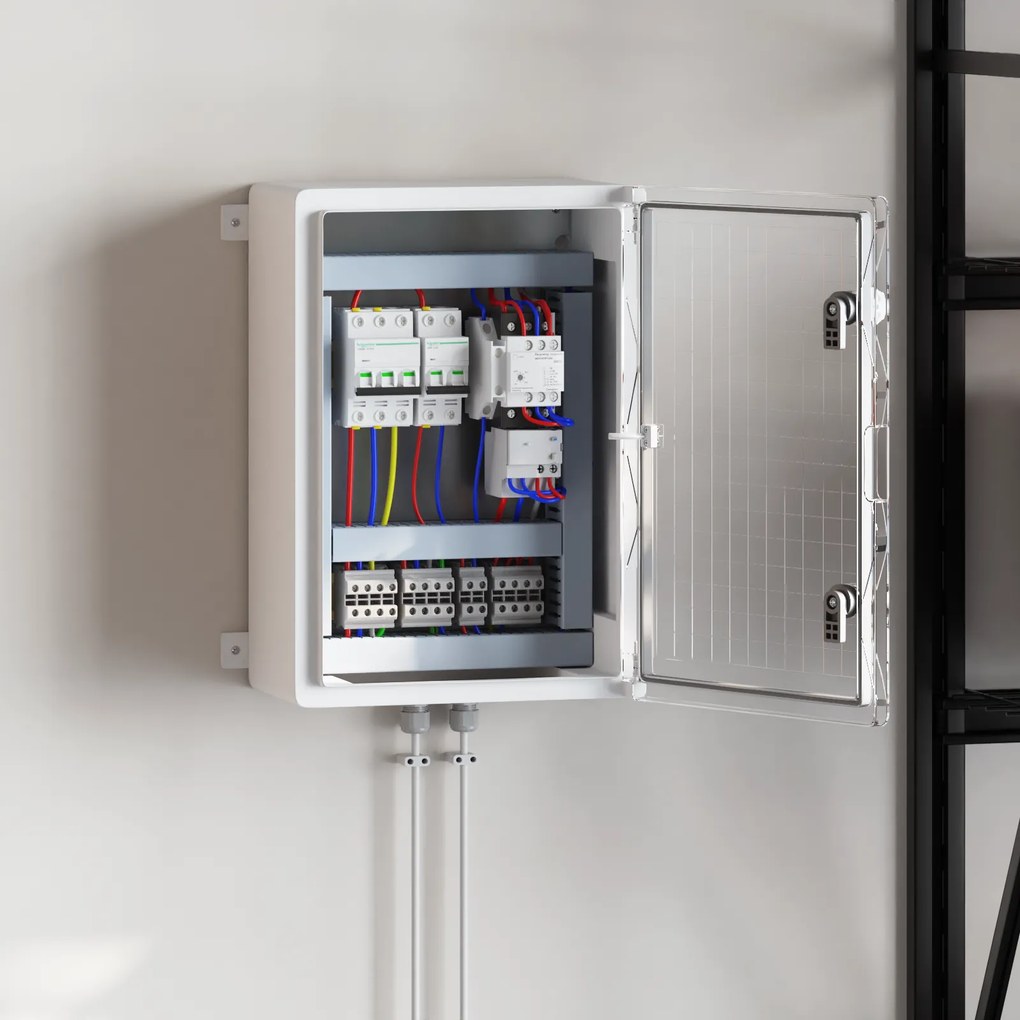 vidaXL Armário de Controle IP65 Impermeável Cinza 35x19,5x50 cm Plástico ABS