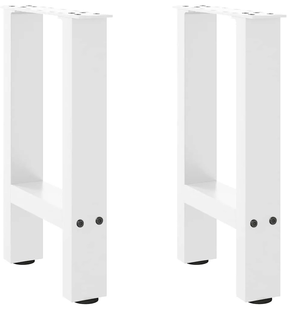 Pés para mesa de centro , brancos, 2 peças, 28x(42-43) cm, aço