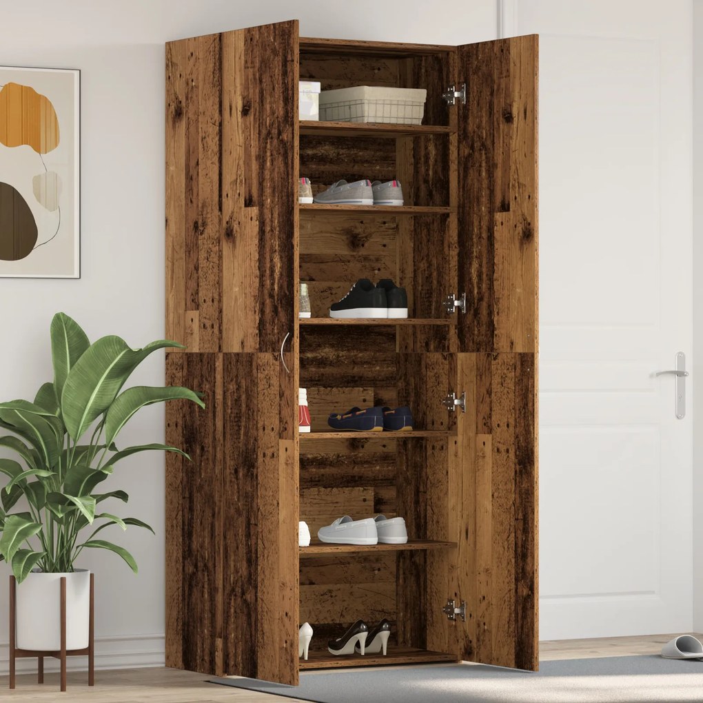 Cabideiro Madeira Velha 80x35,5x180 cm Madeira Engenharia