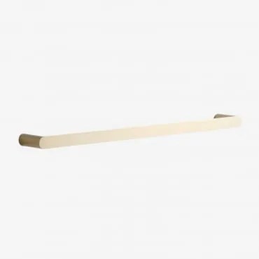 Toalheiro De Parede Com Barra ↔︎60 Cm Para Banheiro Em Aço Inox Alameda Dourado Escovado - Sklum