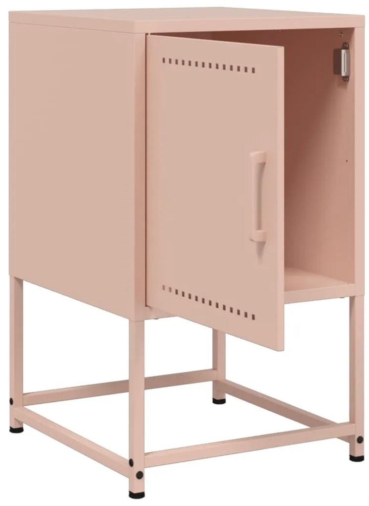 Mesa de cabeceira 36x39x60,5 cm aço rosa