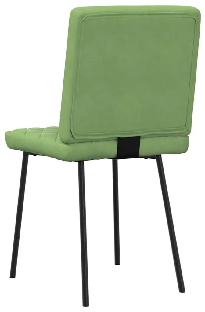 Cadeiras de jantar 4 pcs veludo verde-claro