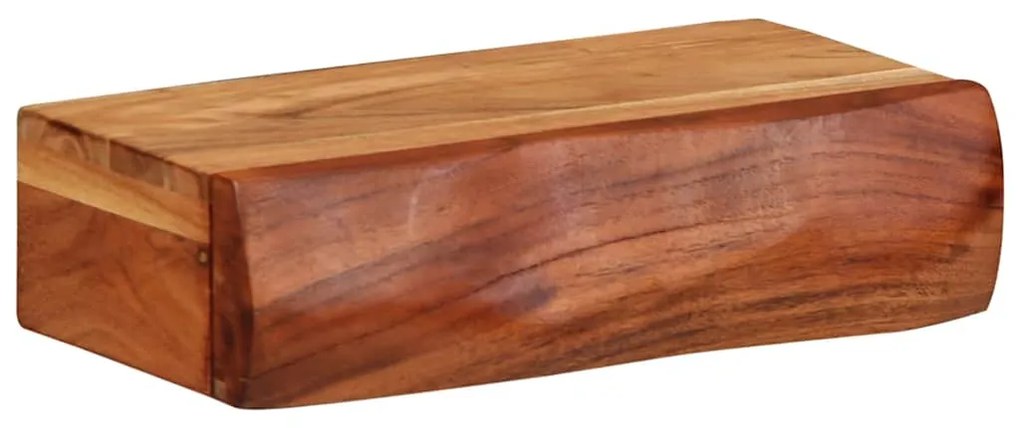 Prateleiras parede 2 pcs 30x17x8 cm madeira de acácia maciça