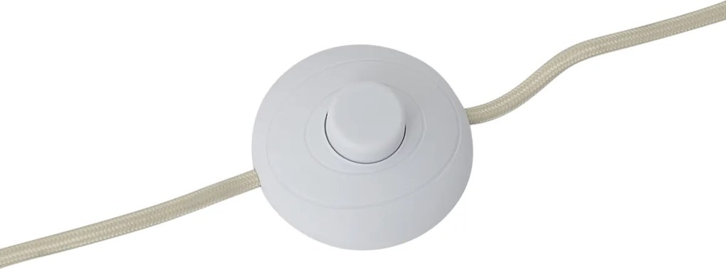 Candeeiro de pé escandinavo bege com vidro branco - Wisp