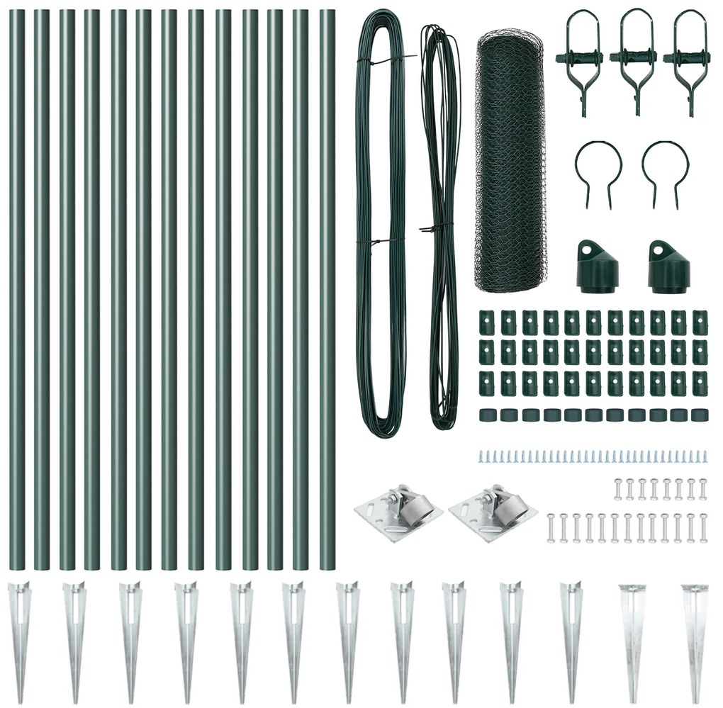 Conjunto de Cercas Conjunto de 2 Verde Floresta
