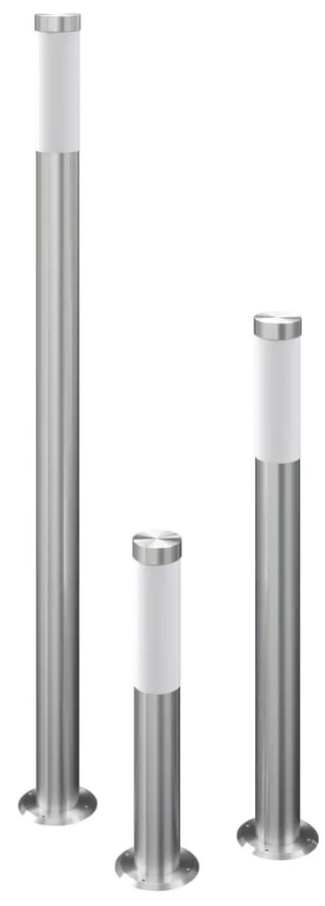 RVS Candeeiro de pé E27 230V, 3 pçs
