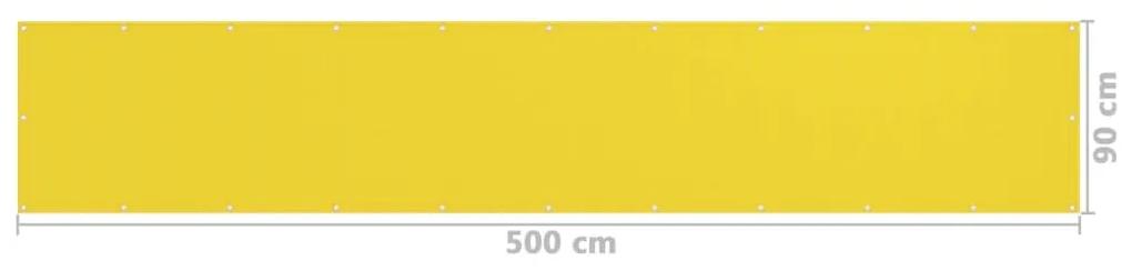 Tela de varanda 90x500 cm PEAD amarelo