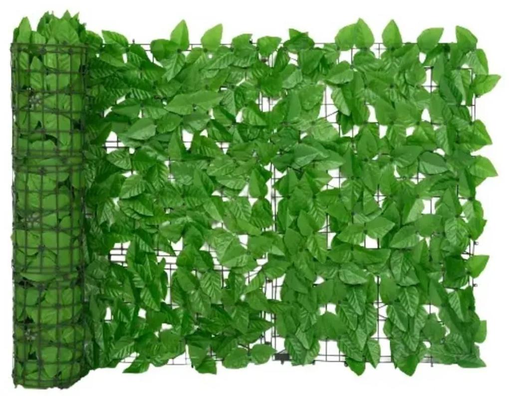 Tela de varanda com folhas verdes 200x75 cm