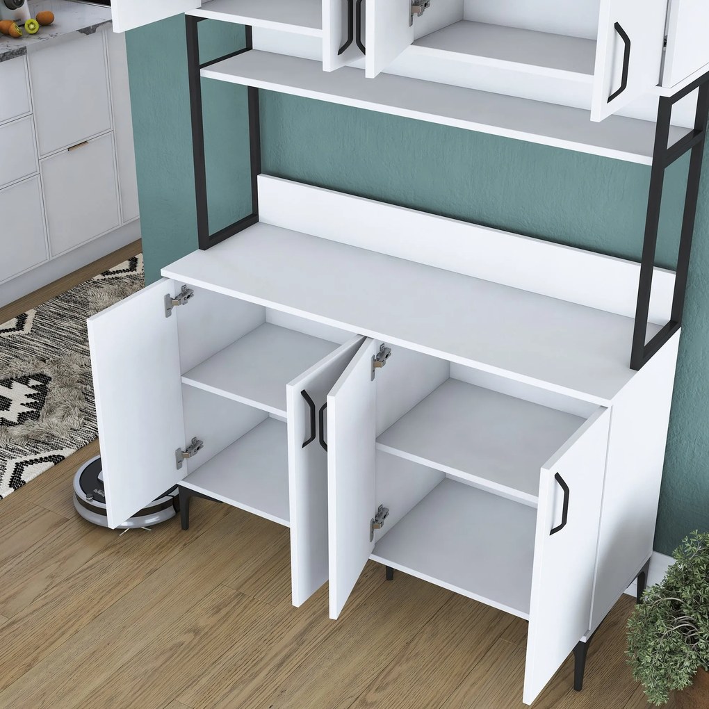 Armário Alto de Cozinha "Stella" - 120 x 198,6 x 40 cm - Branco - Desi