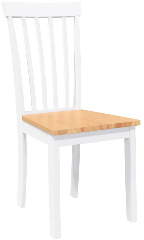 Cadeiras de jantar 2 pcs madeira de seringueira maciça branco