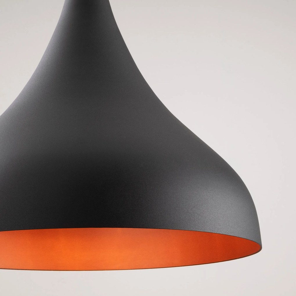 Candeeiro de Teto Berceste – Preto – 41 cm de Diâmetro