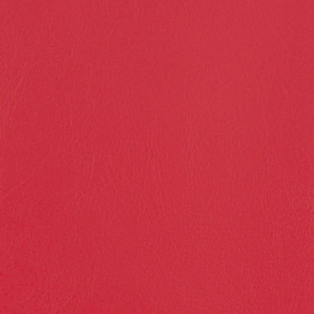 Poltrona com apoio de pés couro artificial vermelho