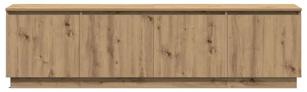 Gabinete de TV com LED Carvalho Artesanal 180x38x49 cm Madeira de Enge