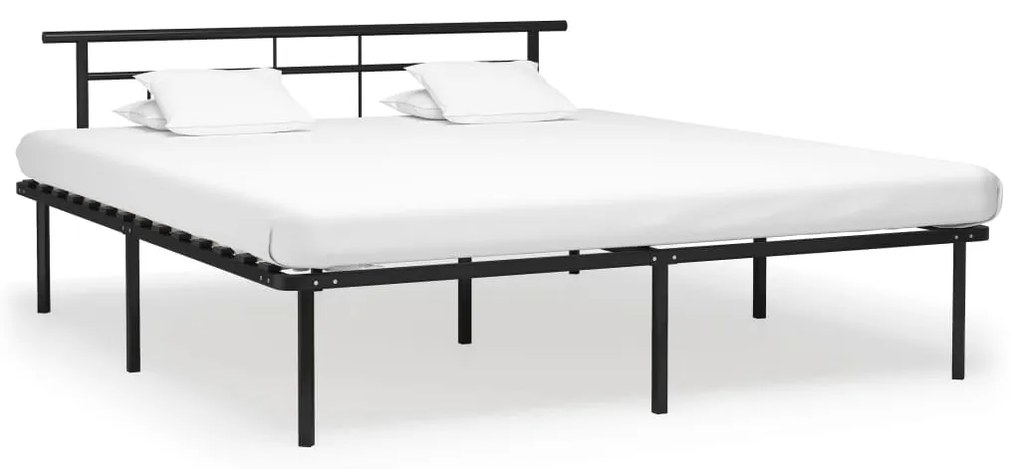 vidaXL Estrutura de cama 180x200 cm metal preto