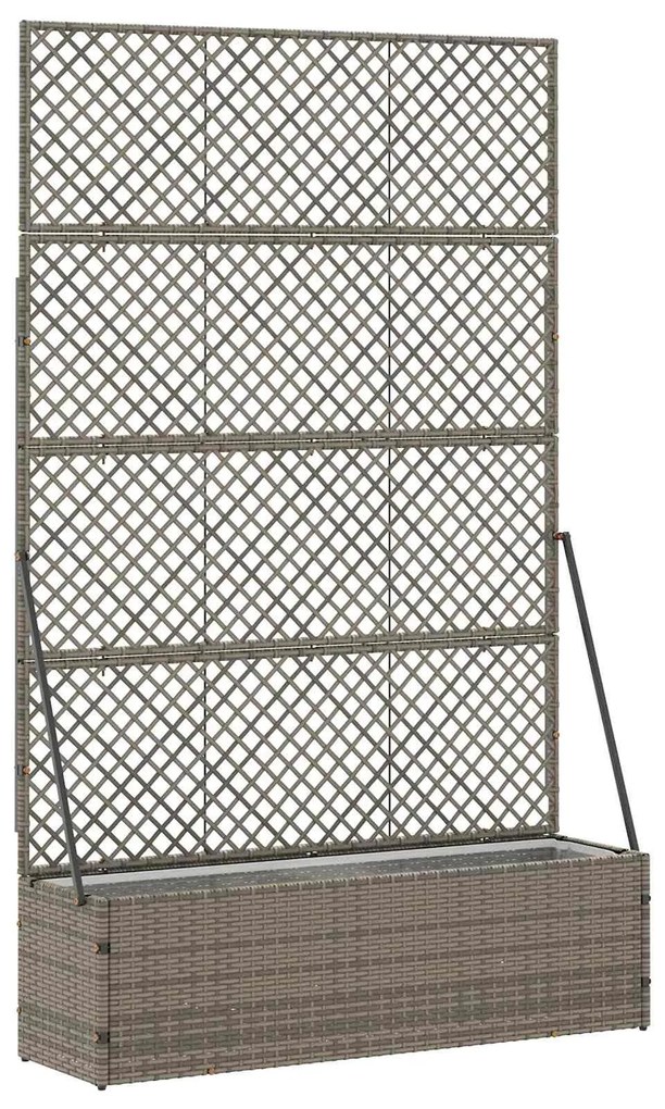 vidaXL Vaso de Jardim Cinzeto 105 x 30 x 170 cm Metal