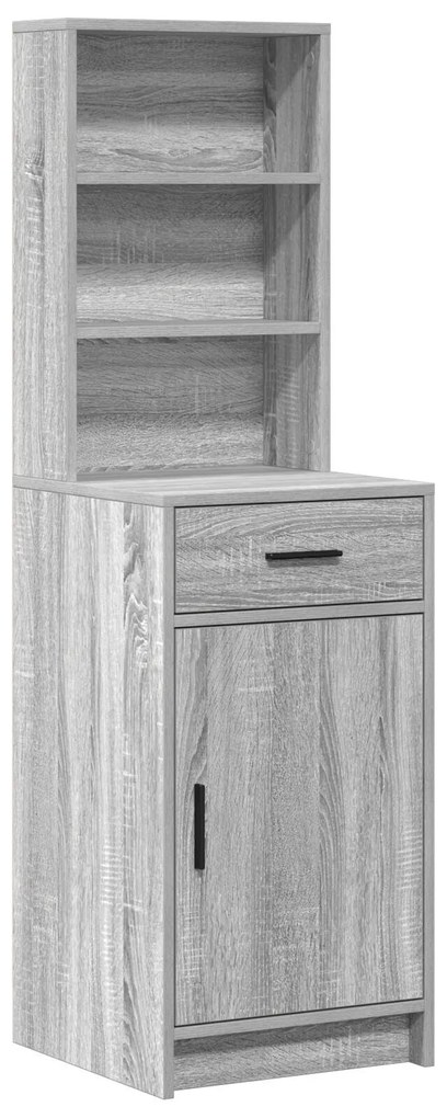 Conjunto de Mesa de Maquilhagem 3 Peças vidaXL Cinzento Sonoma em Made