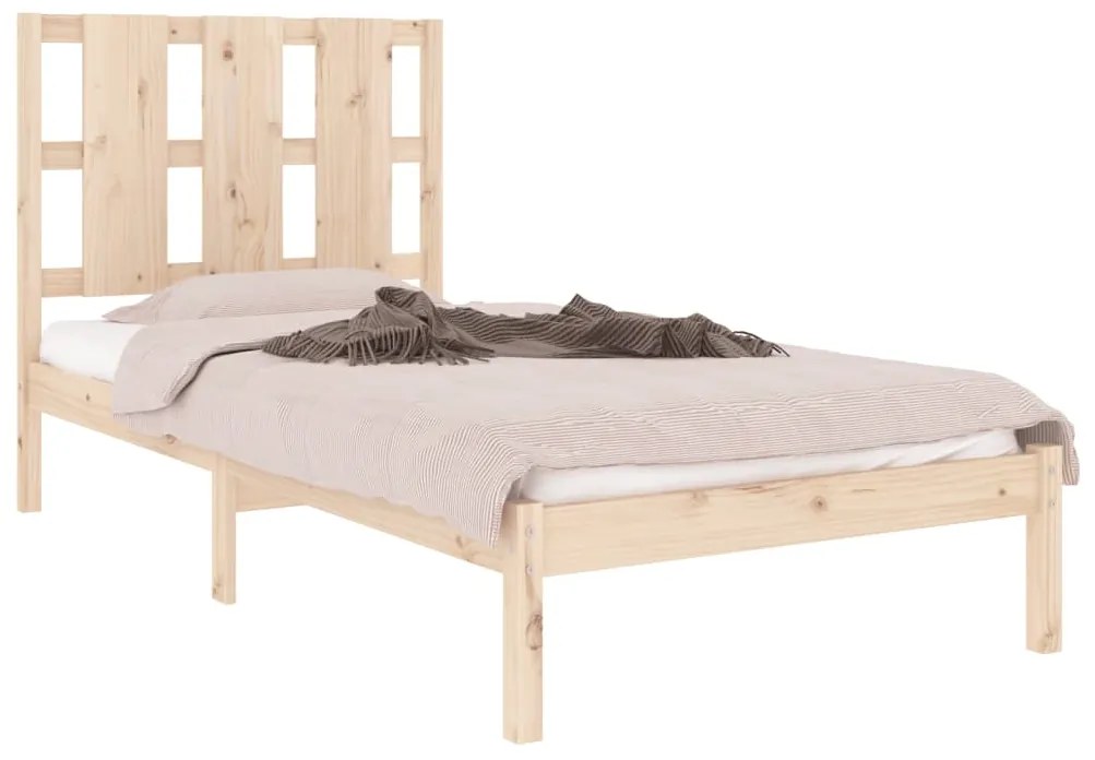Cama sem colchão 100x200 cm madeira de pinho maciça