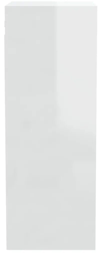 Armário parede 34,5x32,5x90cm deriv. madeira branco brilhante