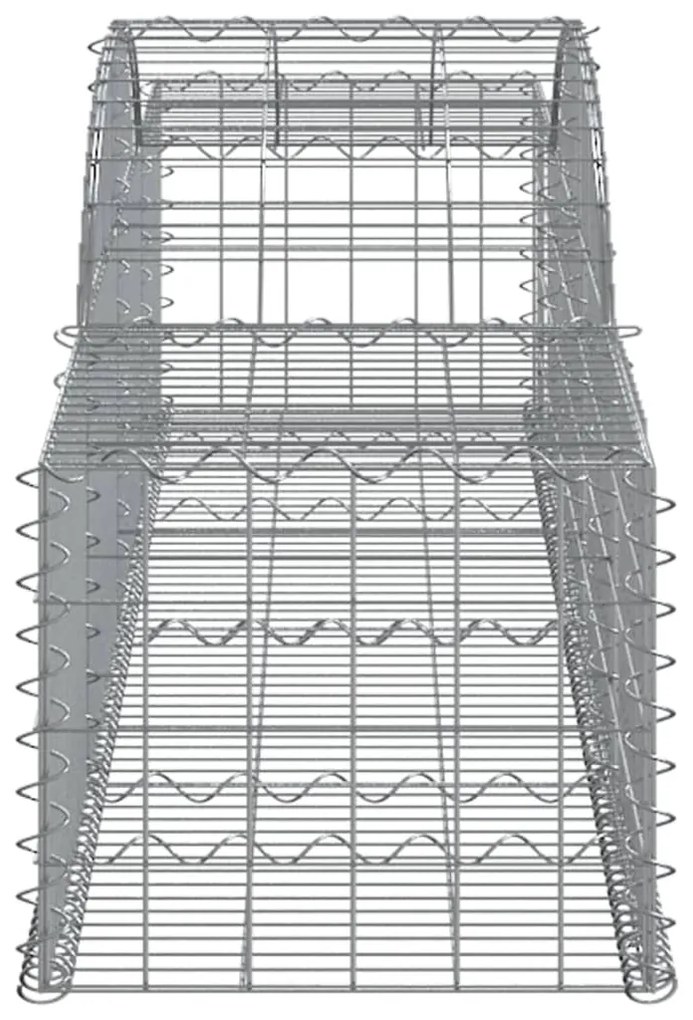 Cestos gabião arqueados 11pcs 300x50x40/60 cm ferro galvanizado