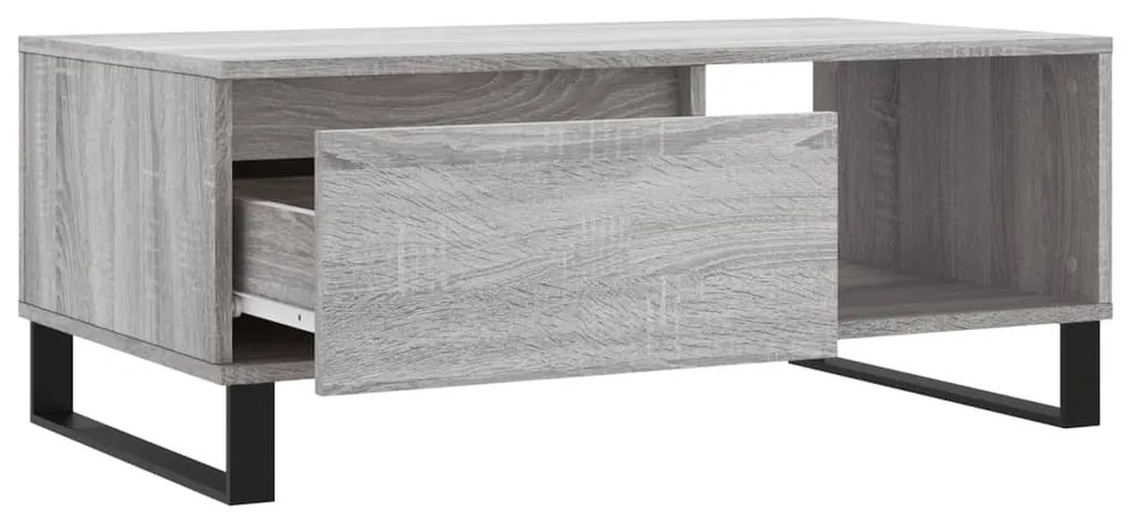 Mesa de centro 90x50x36,5 cm derivados madeira cinzento sonoma