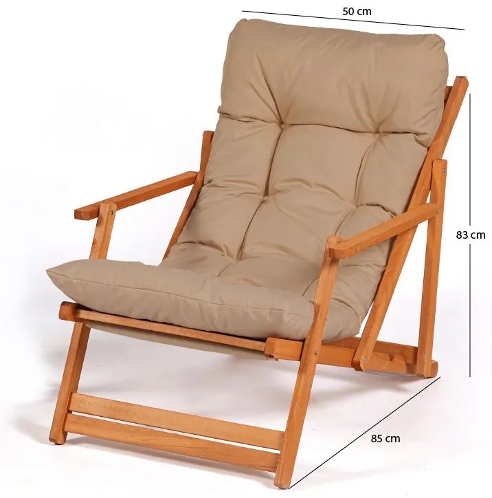 Cadeira de Jardim My008 – Castanho Natural – 50x81x50 cm | Tribo Home