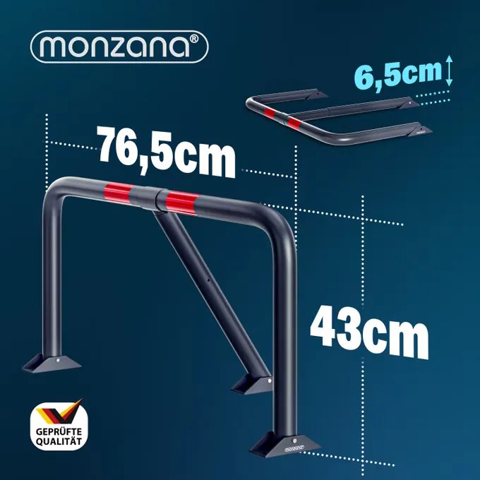 Barreira para estacionamento em arco com faixas refletoras 80 x 47 x 44 cm Cinzento Moderno