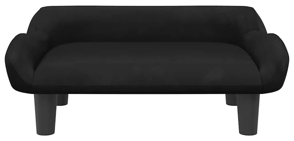 Cama para cães 70x40x24 cm veludo preto