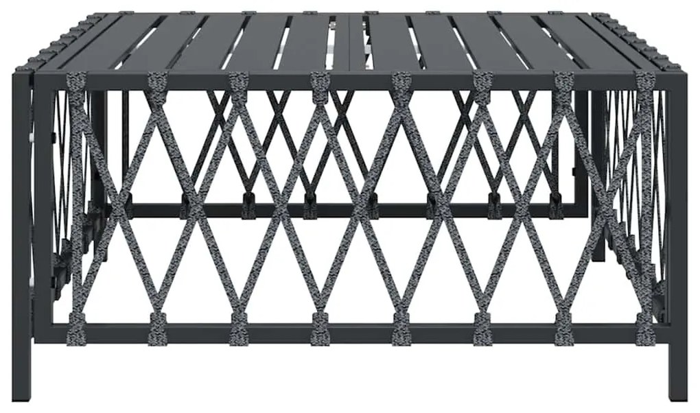 Mesa de jardim 70x70x34 cm tecido antracite