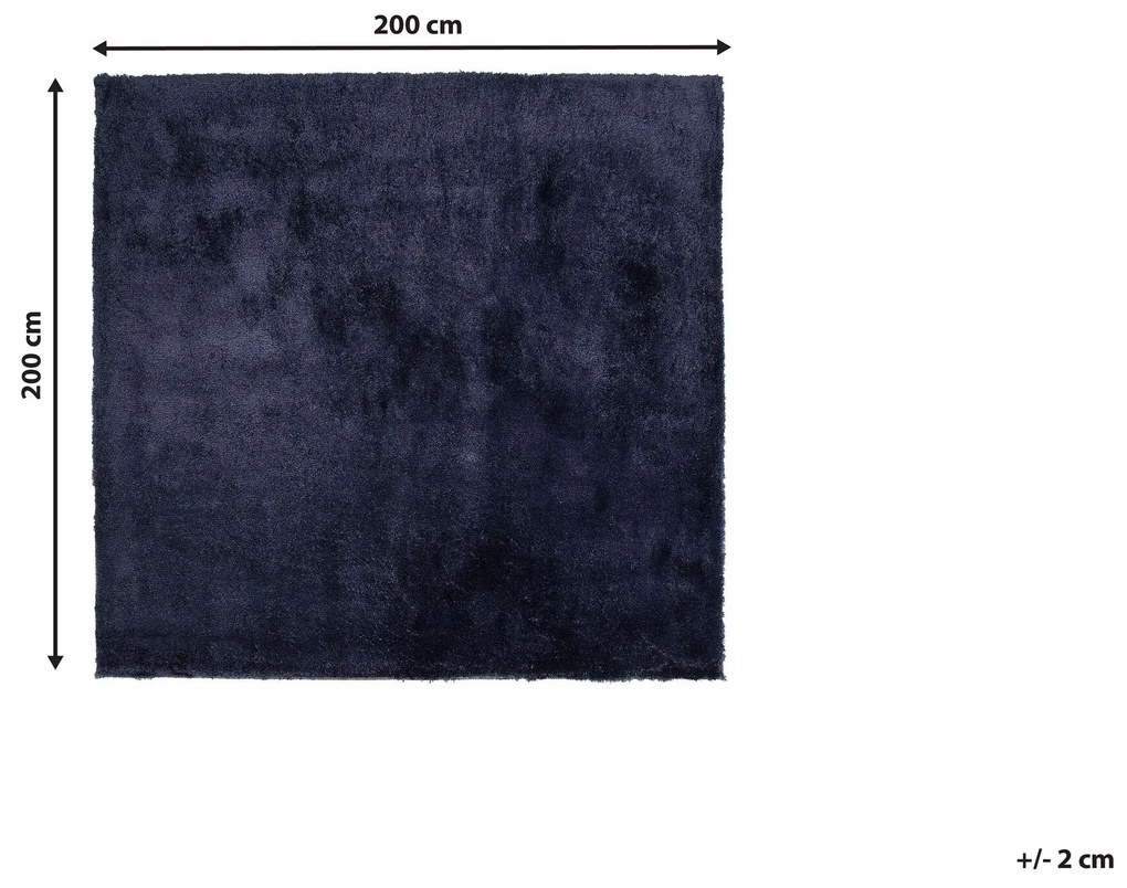 Tapete azul escuro 200 x 200 cm EVREN Beliani
