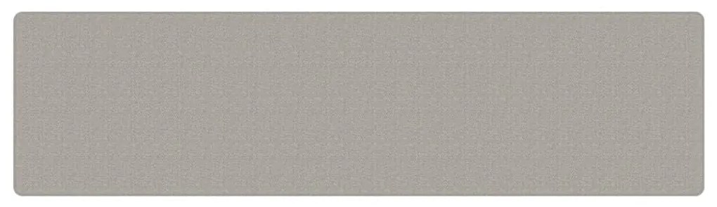 Tapete/passadeira 80x300 cm aspeto sisal cinzento-acastanhado