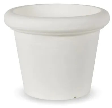 Vaso de flores colorido redondo Polietileno CASA, JARDIM, RESTAURANTE, BAR RUSTIC PINK 55 (ø55 x 43cm) - Branco