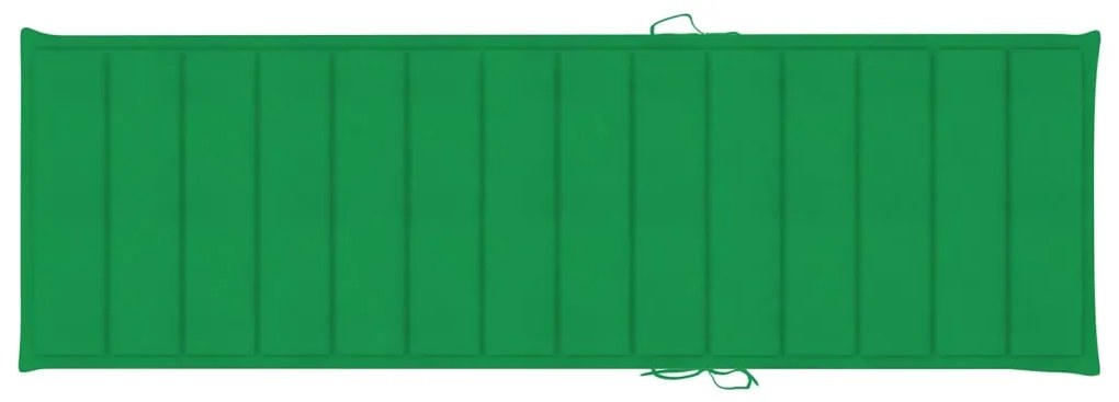 Espreguiçadeira dupla c/ almofadões verdes pinho impregnado