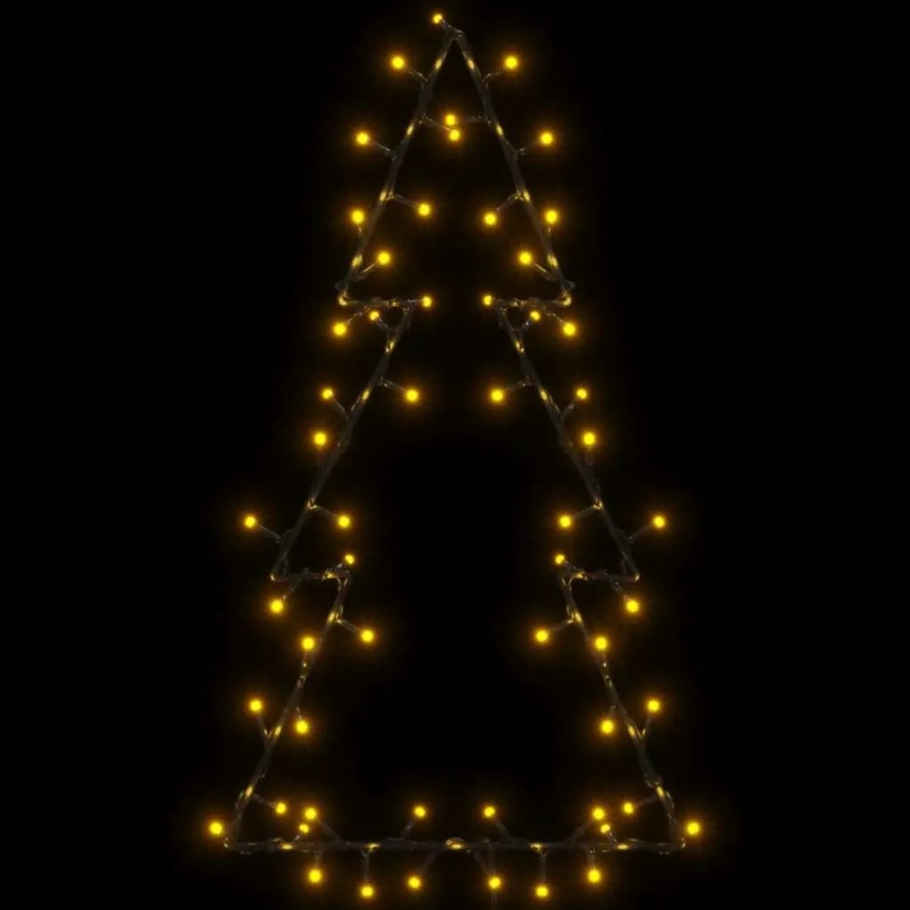 Luzes de Natal silhueta da árvore Natal 80 LEDs branco quente