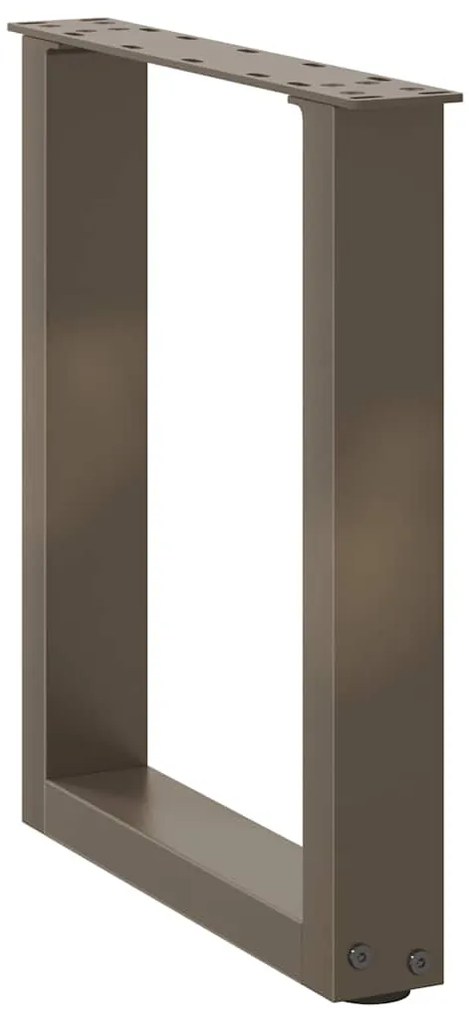 Pés para mesa de centro em formato de U, 2 peças, aço natural, 28 x (4